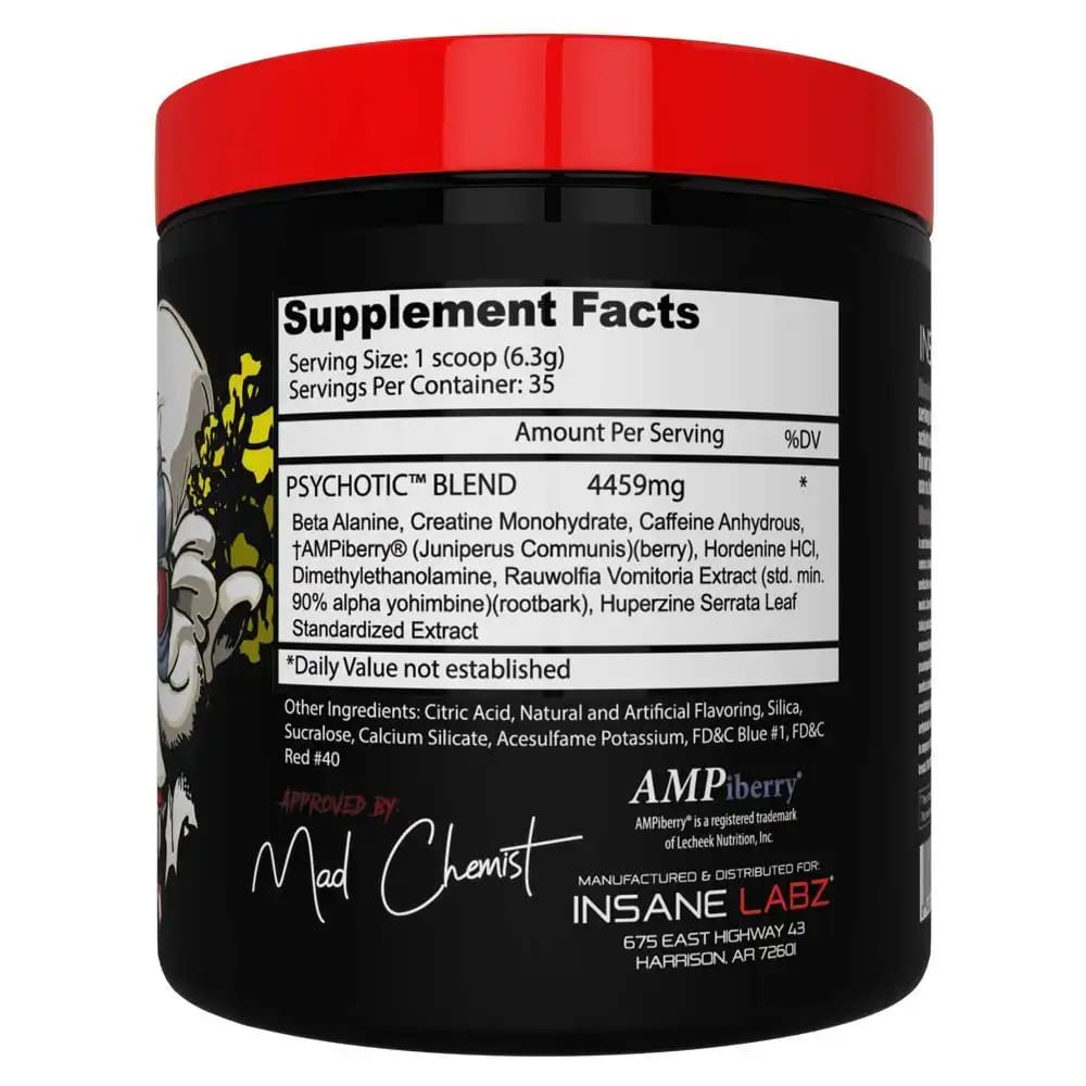 insane labz psychotic pre-workout, 35 serving, ( HAWAIIAN ORANGE)