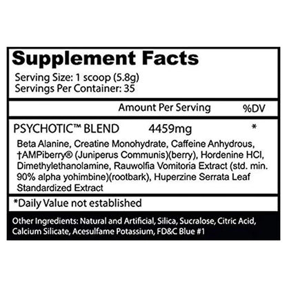 INSANE LABZ PSYCHOTIC PRE-WORKOUT, 35.SERVING, ( APPLE)
