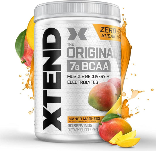 Bluelac The Original BCAA Powder For Faster Muscles Recovery with Electrolytes 7g BCAAs with Zero Sugar 30 Servings BCAA (420g, Mango Madness)